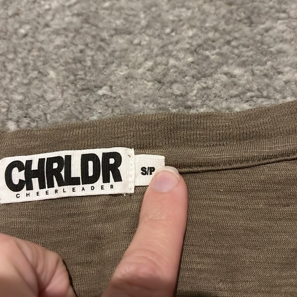 Chrldr olive green Casual Tee - Picture 3 of 3